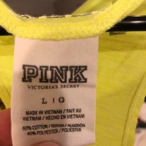 PINK Victoria's Secret Tops - PINK Neon Yellow Oversized Tank PINK Victoria's Secret Tops - PINK Neon Yellow Oversized Tank